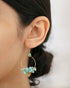 Amazonite Large Cluster Hoop Gold Earrings by Sage Machado - The Sage Lifestyle