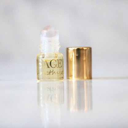 Amethyst Gemstone Perfume Oil Concentrate Mini Rollie by Sage - The Sage Lifestyle