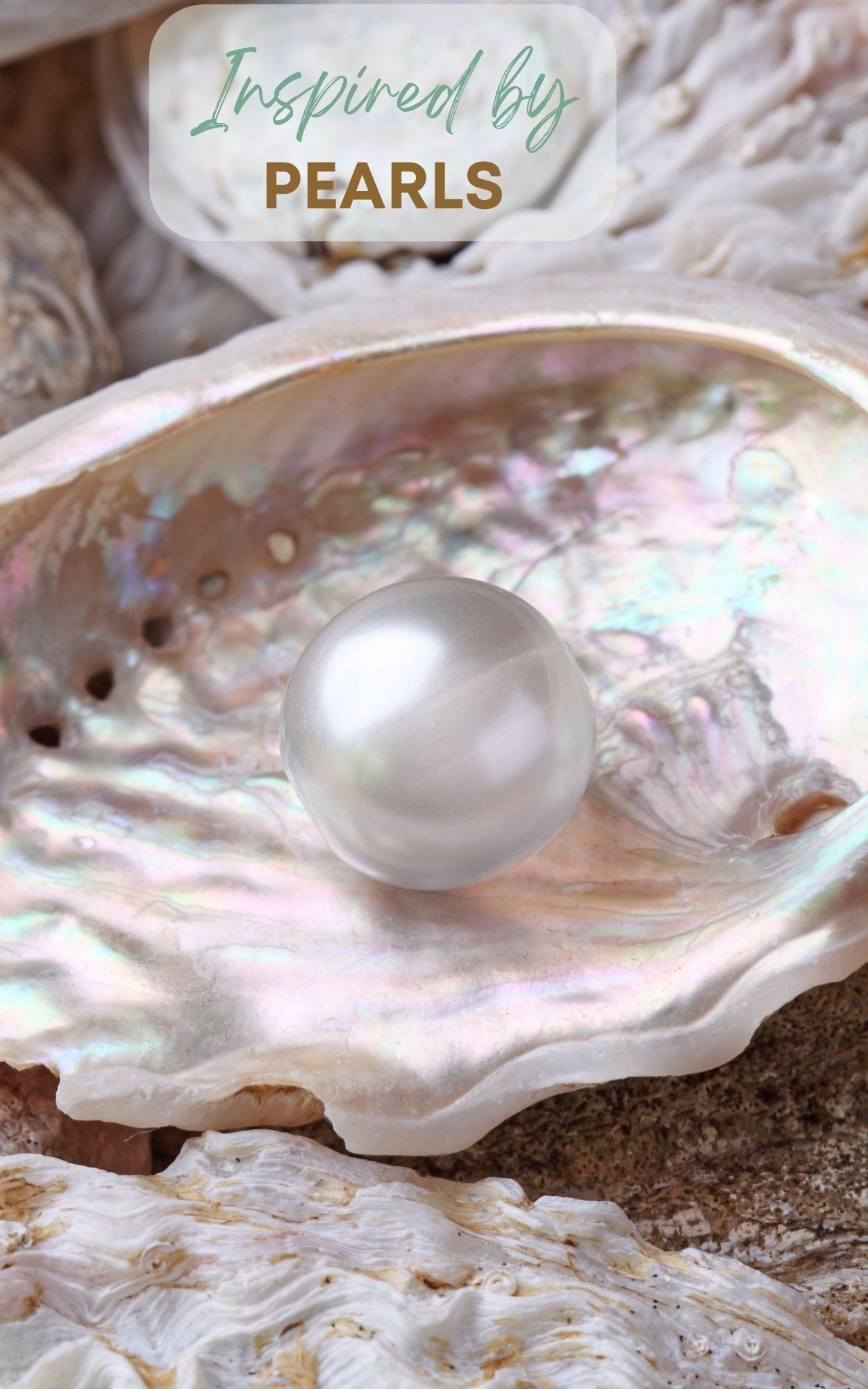 A fragrance inspired by the iridescent stones of pearls symbolizing sophistication and timeless charm
