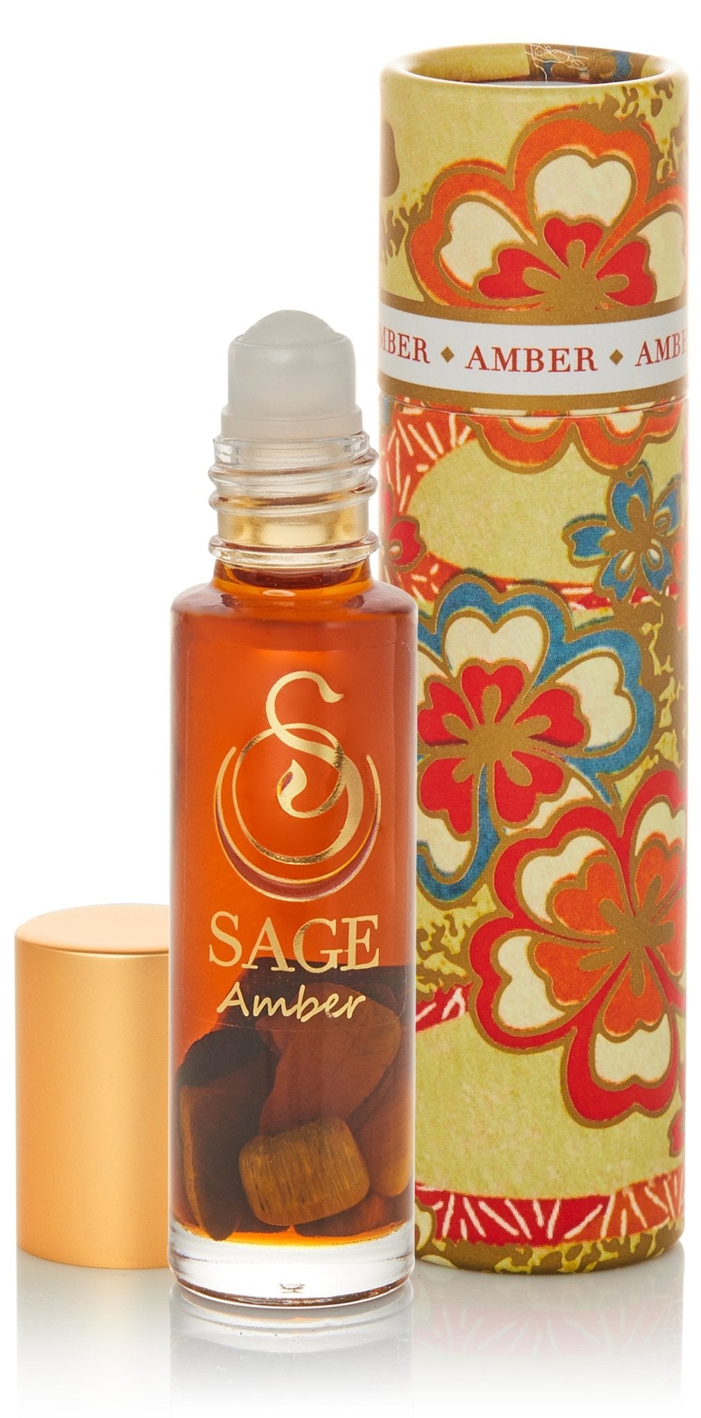 Amber 1 4 oz Gemstone Perfume Oil Concentrate Roll On by Sage