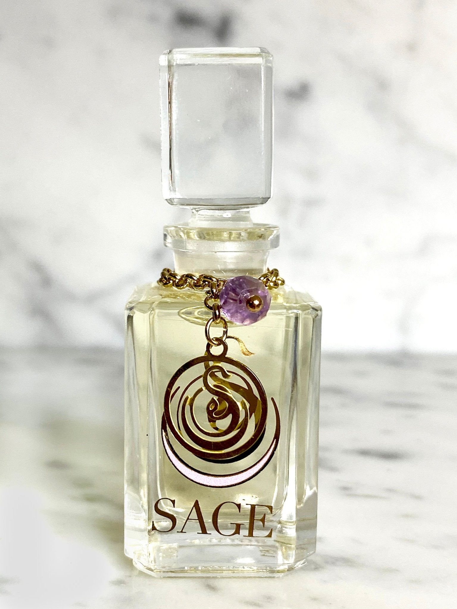 Amethyst Vanity Bottle by Sage, Pure Perfume Oil Concentrate