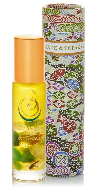 Jade &amp; Topaz Blend 1/4 oz Gemstone Perfume Oil by Sage - The Sage Lifestyle