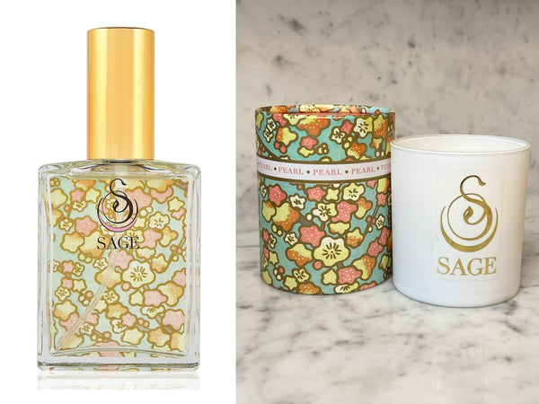 MY ABODE ~ PEARL Organic Eau de Toilette and Candle Gift Set by Sage - The Sage Lifestyle